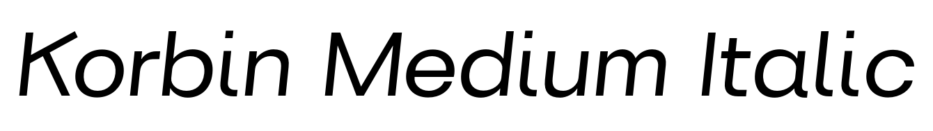 Korbin Medium Italic